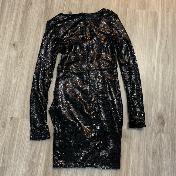 Black palette mini dress long sleeve - Picture 4 of 4